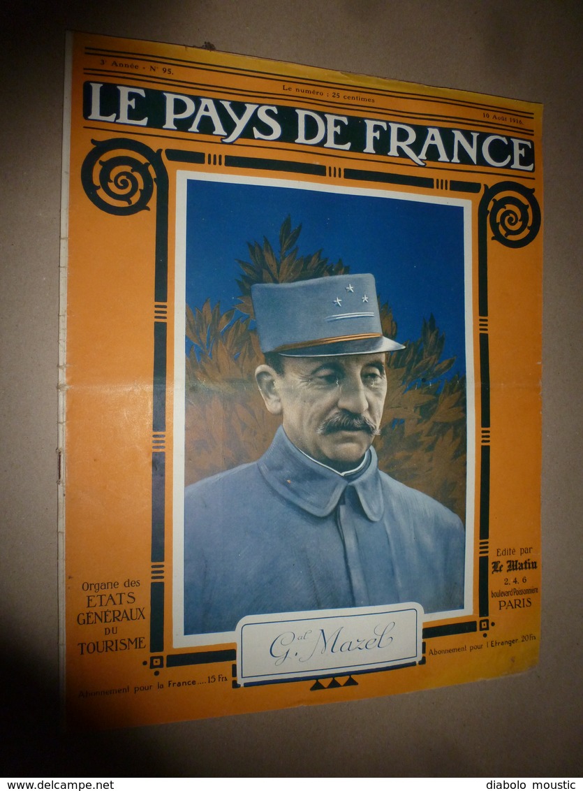 1916 LPDF:Poilu-débrouille;Tunnel Sous La Manche;Sangatte;TSF-Avion;Maquart De Terline;DEUTSCHLAND à Baltimore;Rabat;etc - French