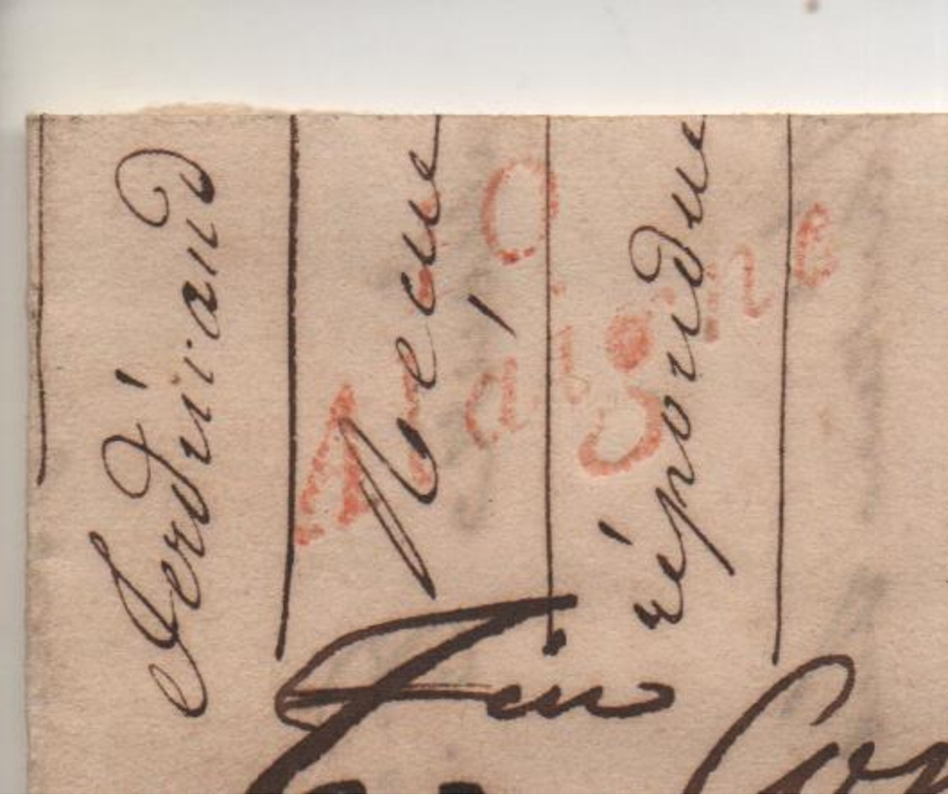 Ecrite à BELVEZE Par Ferdinand FOUDRE, Avec Cursive Rouge D' ALAIGNE Et Poste De LIMOUX (Aude) En Octobre 1839 - 1801-1848: Précurseurs XIX