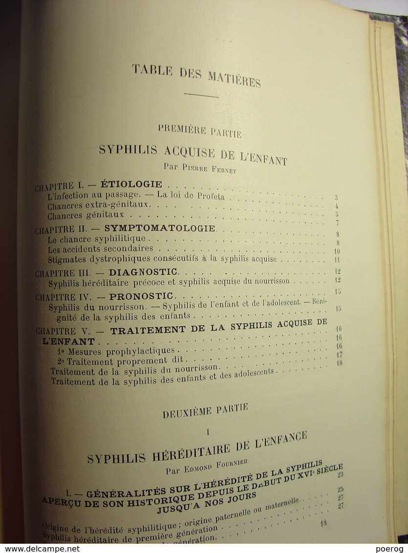 TRAITE DE PATHOLOGIE ET DE THERAPEUTIQUE - SYPHILIS TOME 2 - A. MALOINE & FILS 1921 - FERNET FOURNIER SERGENT - medecine