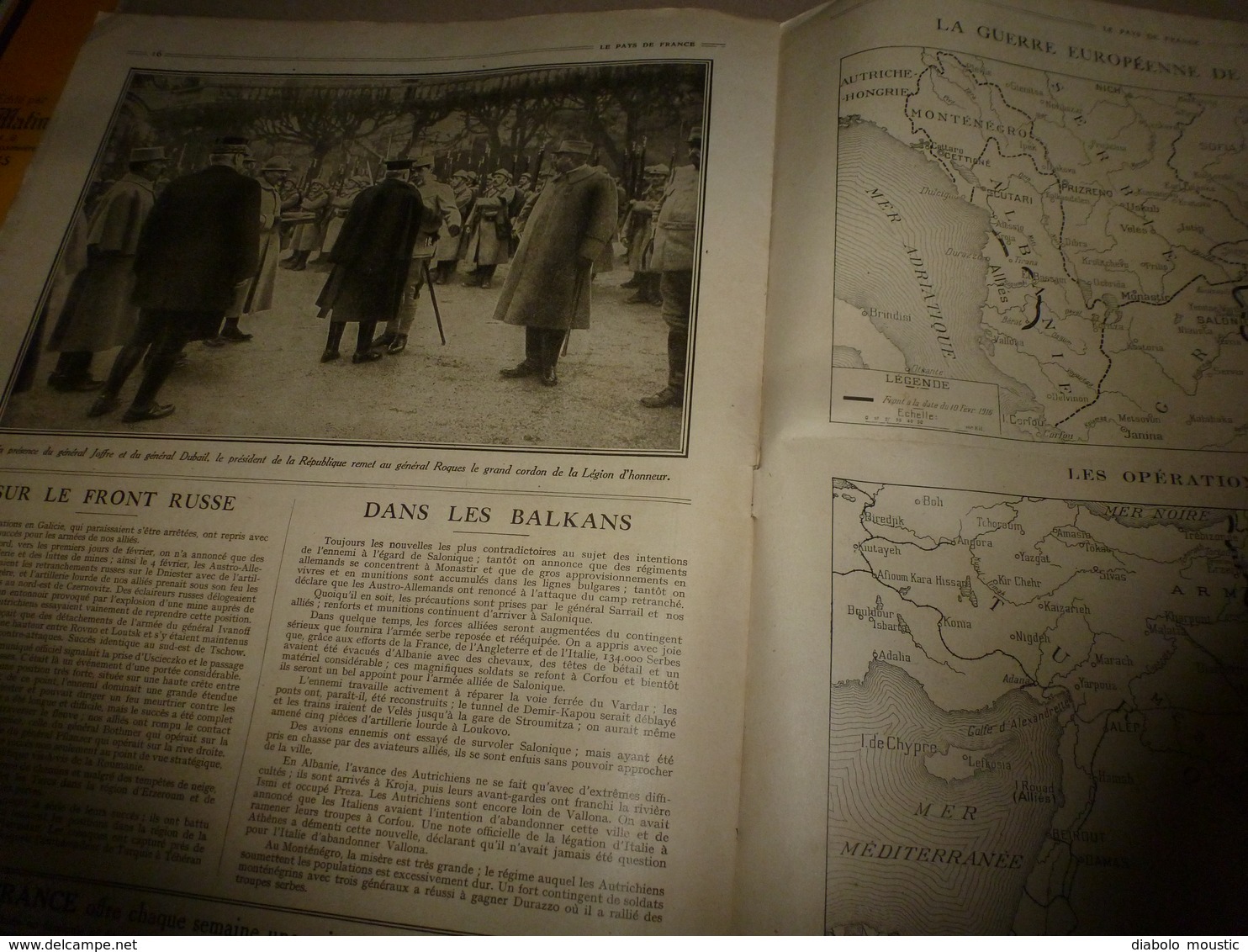 1916 LPDF:Les australiens ;L'aviateur-dessinateur Daniel de Losques est tué;Erzeroum;L'hiver dans les tranchées;etc