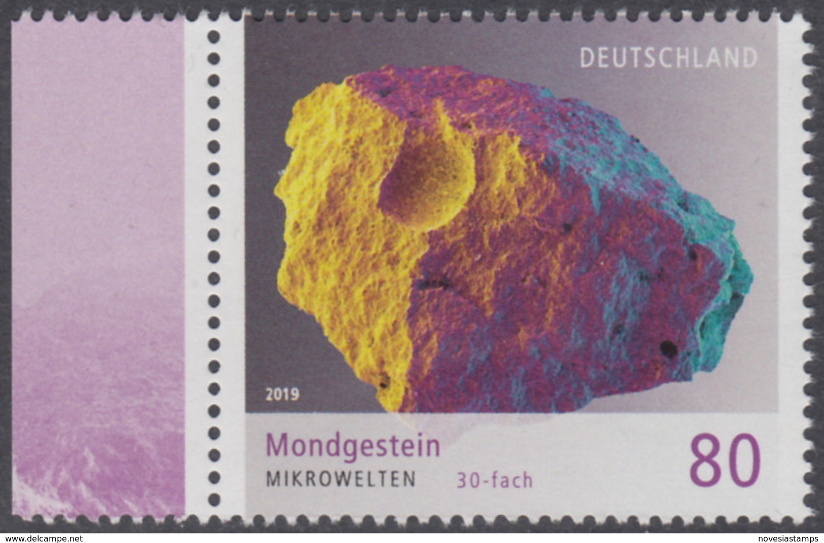 !a! GERMANY 2019 Mi. 3478 MNH SINGLE W/ Left Margin (c) - Lunar Rock - Nuovi