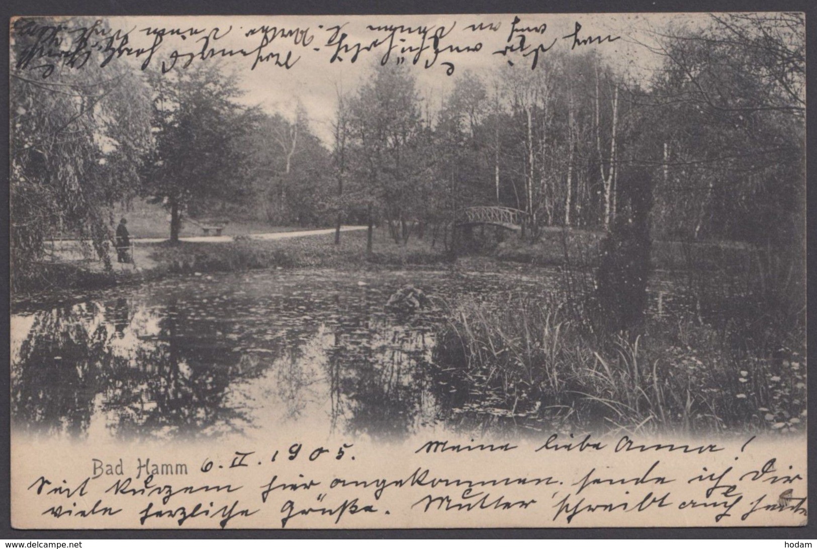 "Bad Hamm", 1905 Gelaufen, Unauffälliger Eckbug - Hamm