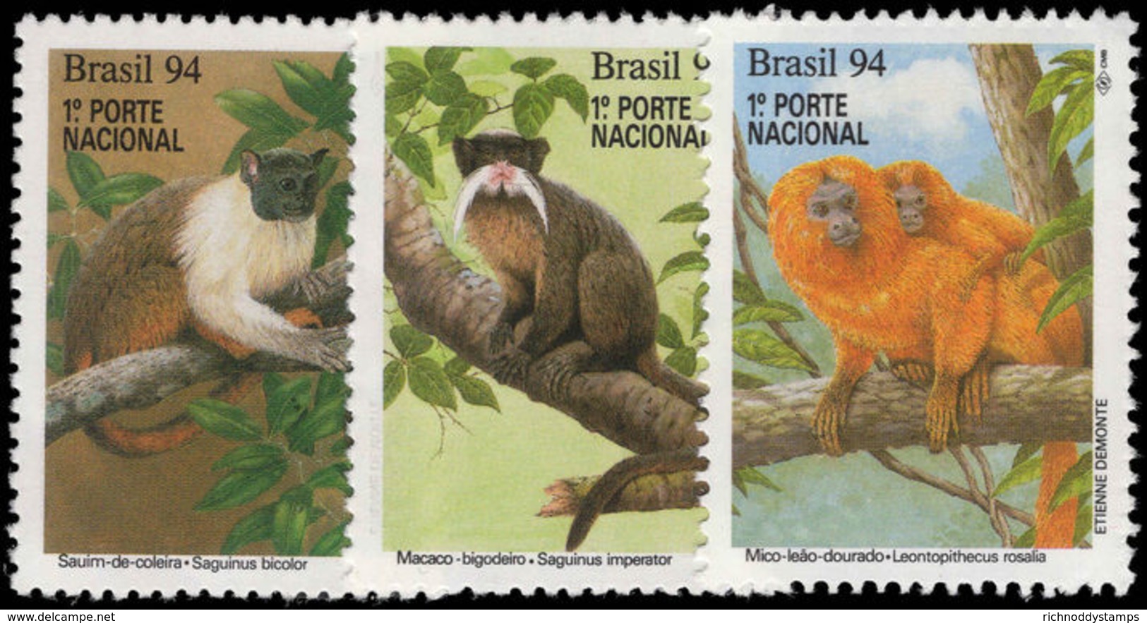 Brazil 1994 Endangered Mammals Unmounted Mint. - Unused Stamps