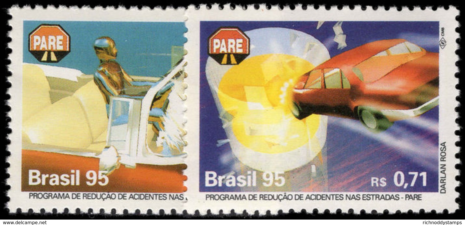 Brazil 1995 Road Safety Campaign Unmounted Mint. - Unused Stamps