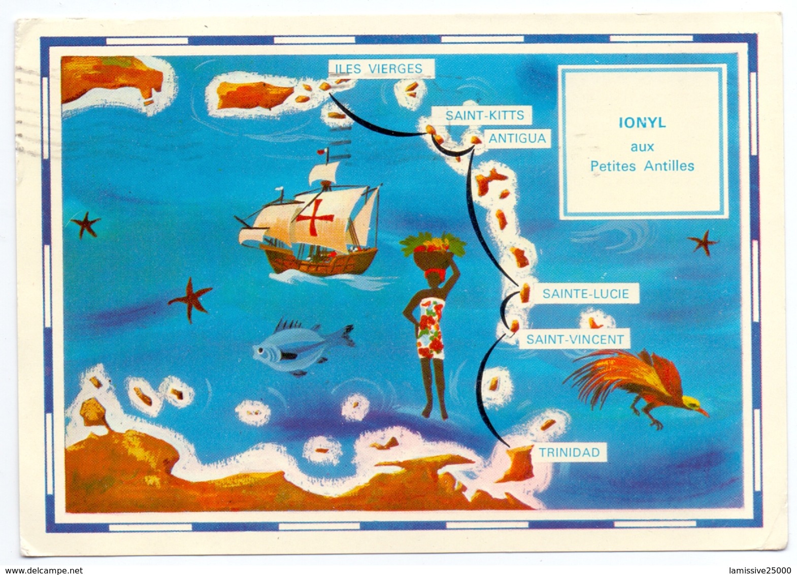 Carte Pub Ionyl Biomarine USA Iles Vierges Carte Géographique - Lettres & Documents