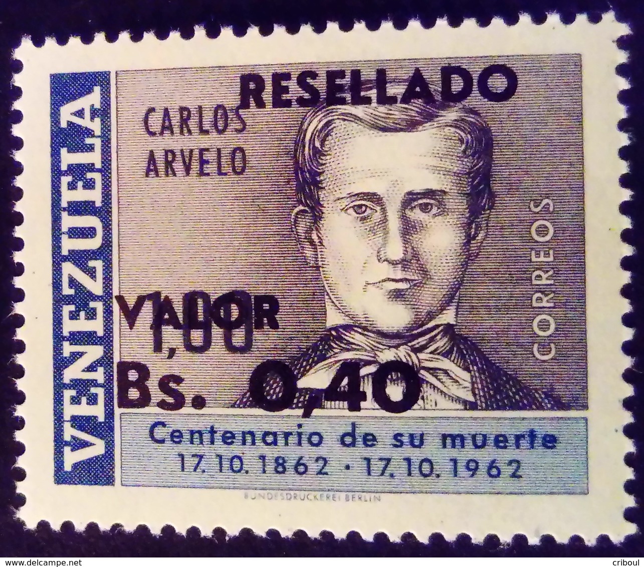 Venezuela 1965 Personnalité Personnality Surchargé Overprinted RESELLADO Yvert 716 ** MNH - Madagaskar (1960-...)