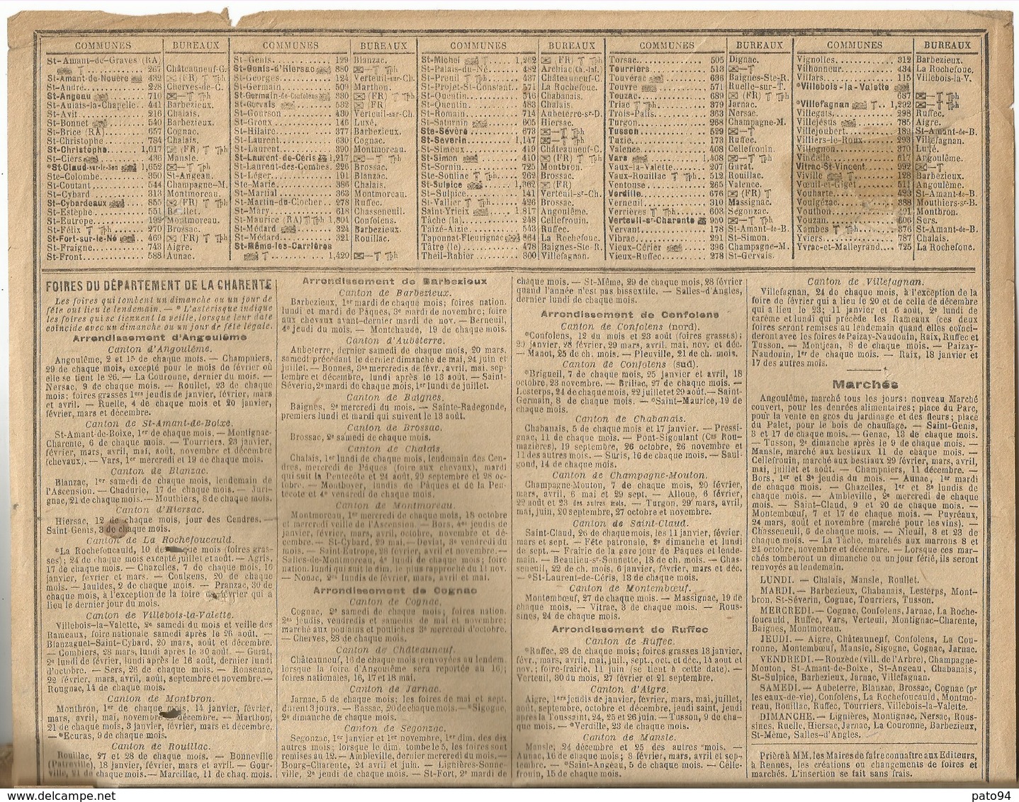 ALMANACH  DES  POSTES  ANNÉE  1918   /   DÉCORATION  D ' AVIATEURS - Grand Format : 1901-20