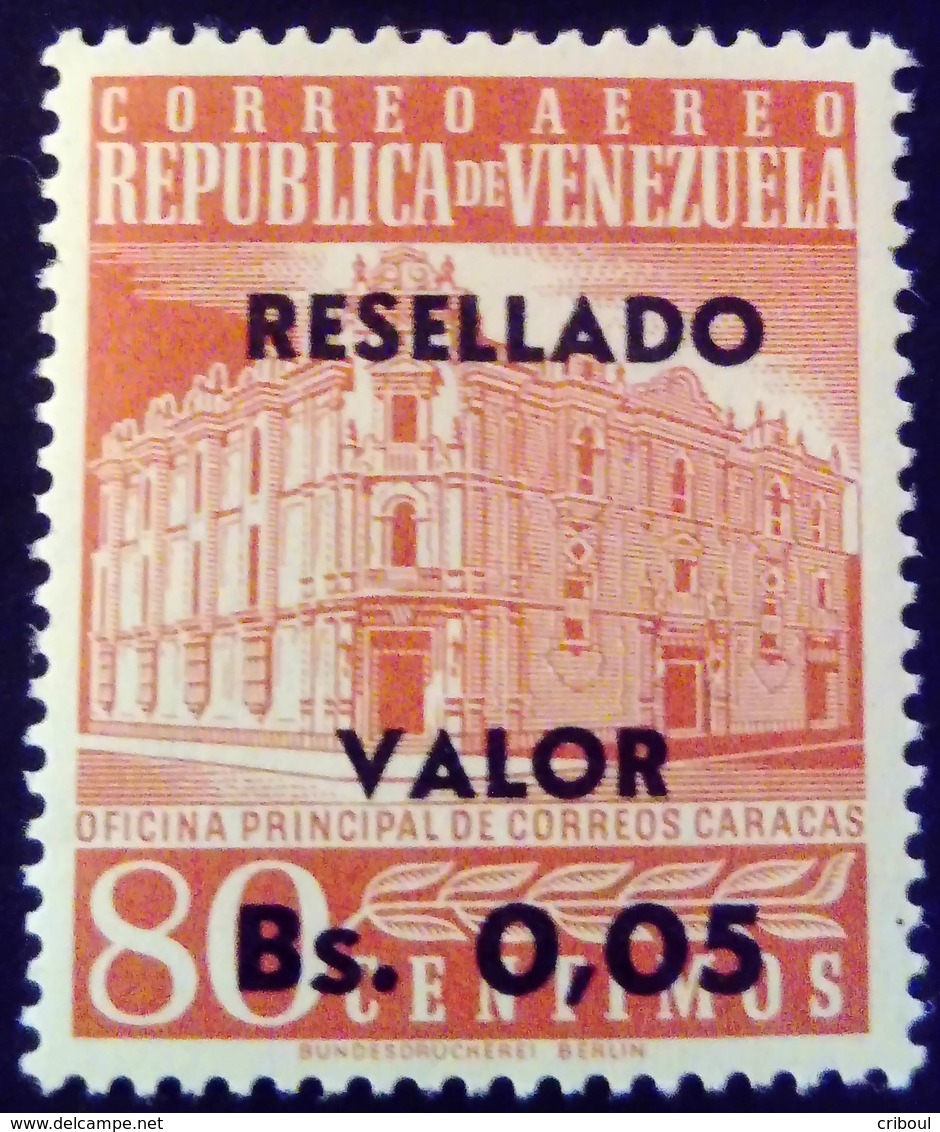 Venezuela 1965 Hôtel Des Postes Surchargé Overprinted RESELLADO Yvert PA816 ** MNH - Madagaskar (1960-...)