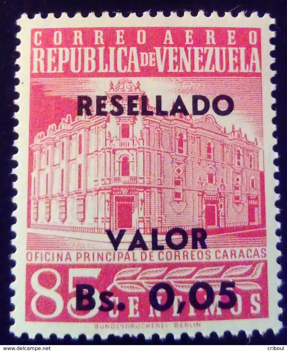 Venezuela 1965 Hôtel Des Postes Surchargé Overprinted RESELLADO Yvert PA817 ** MNH - Madagaskar (1960-...)