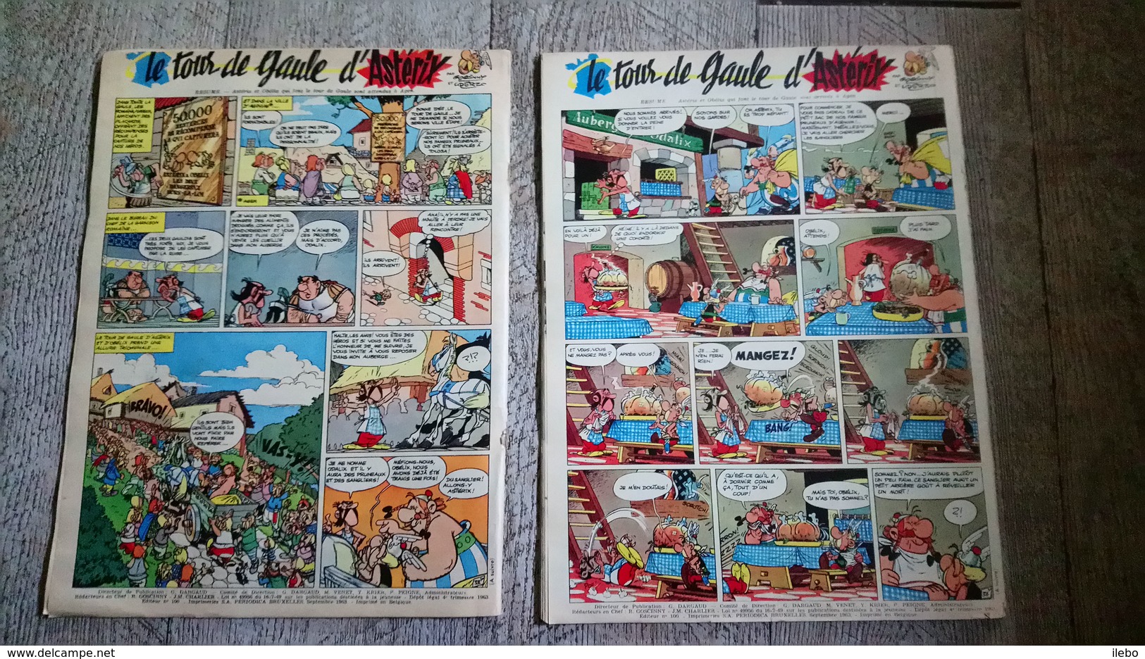 Lot 2 Magazines Pilote 1963 Football Loubet Tour De Gaulle Astérix Bande Dessinée - Pilote