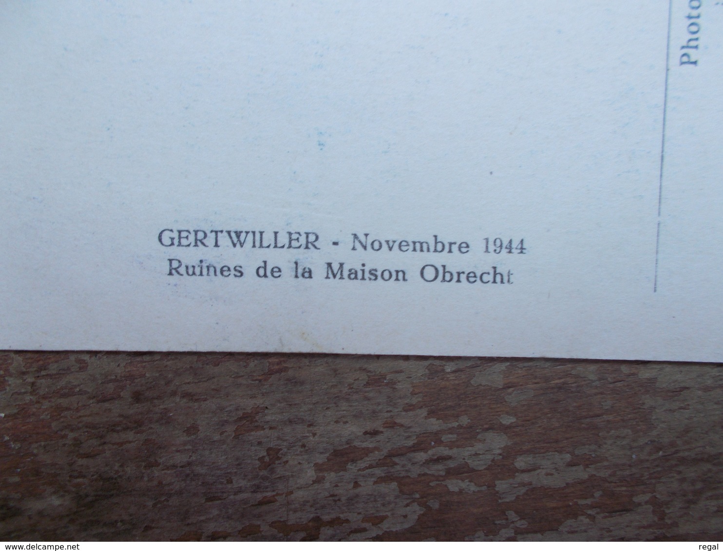 CPA DE GERTWILLER Novembre 1944 - Ruines De La Maison Obrecht - Autres & Non Classés