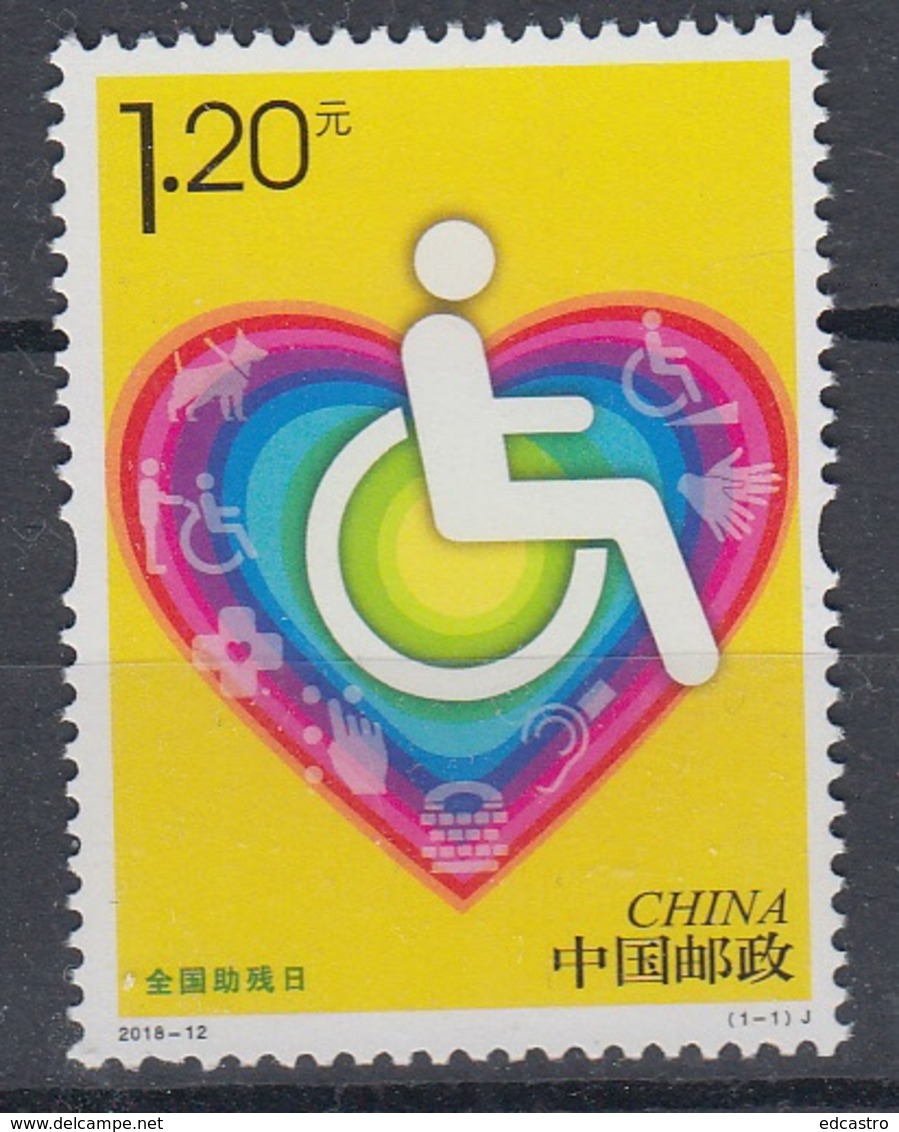 1.- CHINA 2018  National Day For The Disabled - Handicap