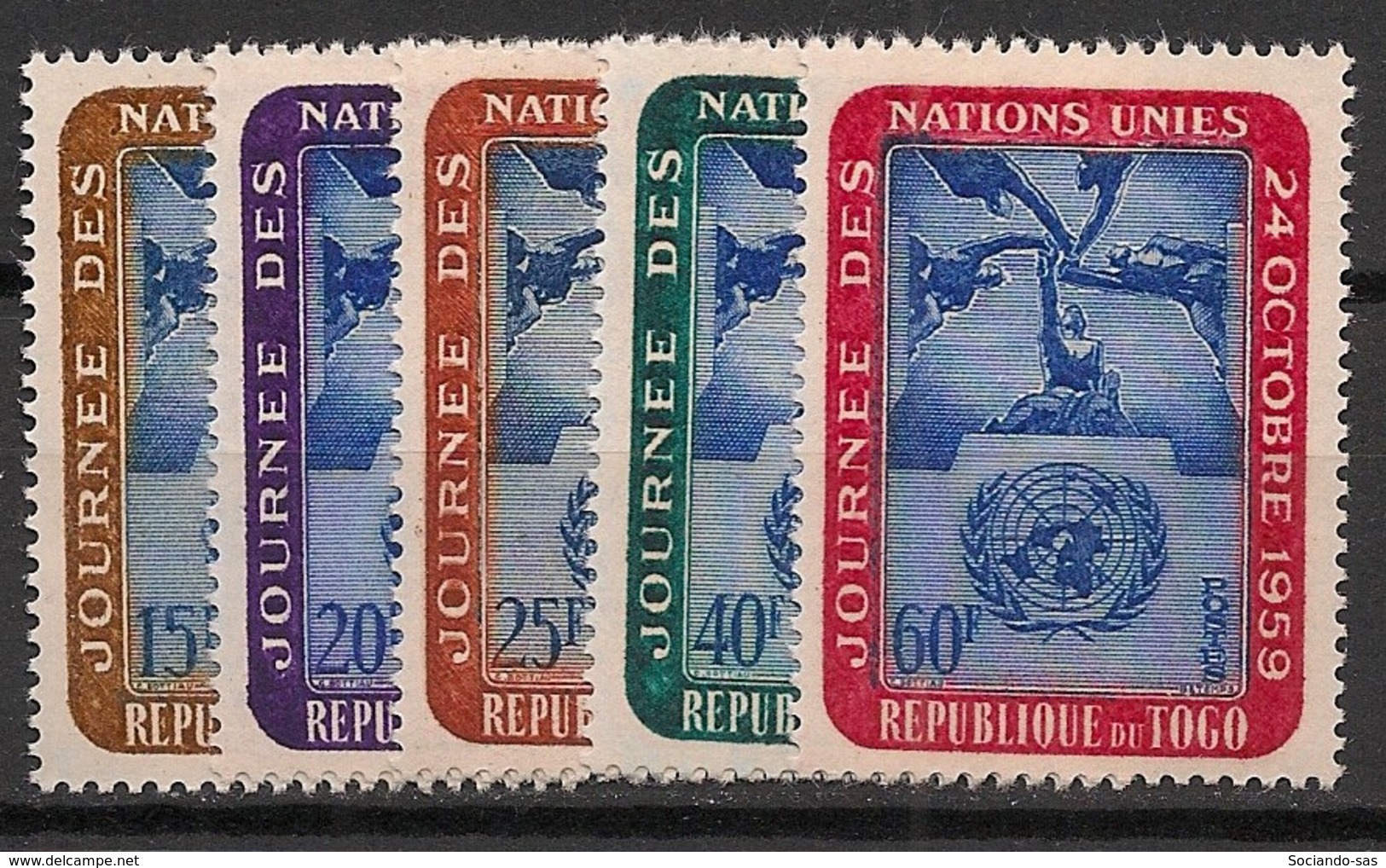 Togo - 1959 - N°Yv. 295 à 299 - Nations Unies - Neuf Luxe ** / MNH / Postfrisch - Togo (1960-...)