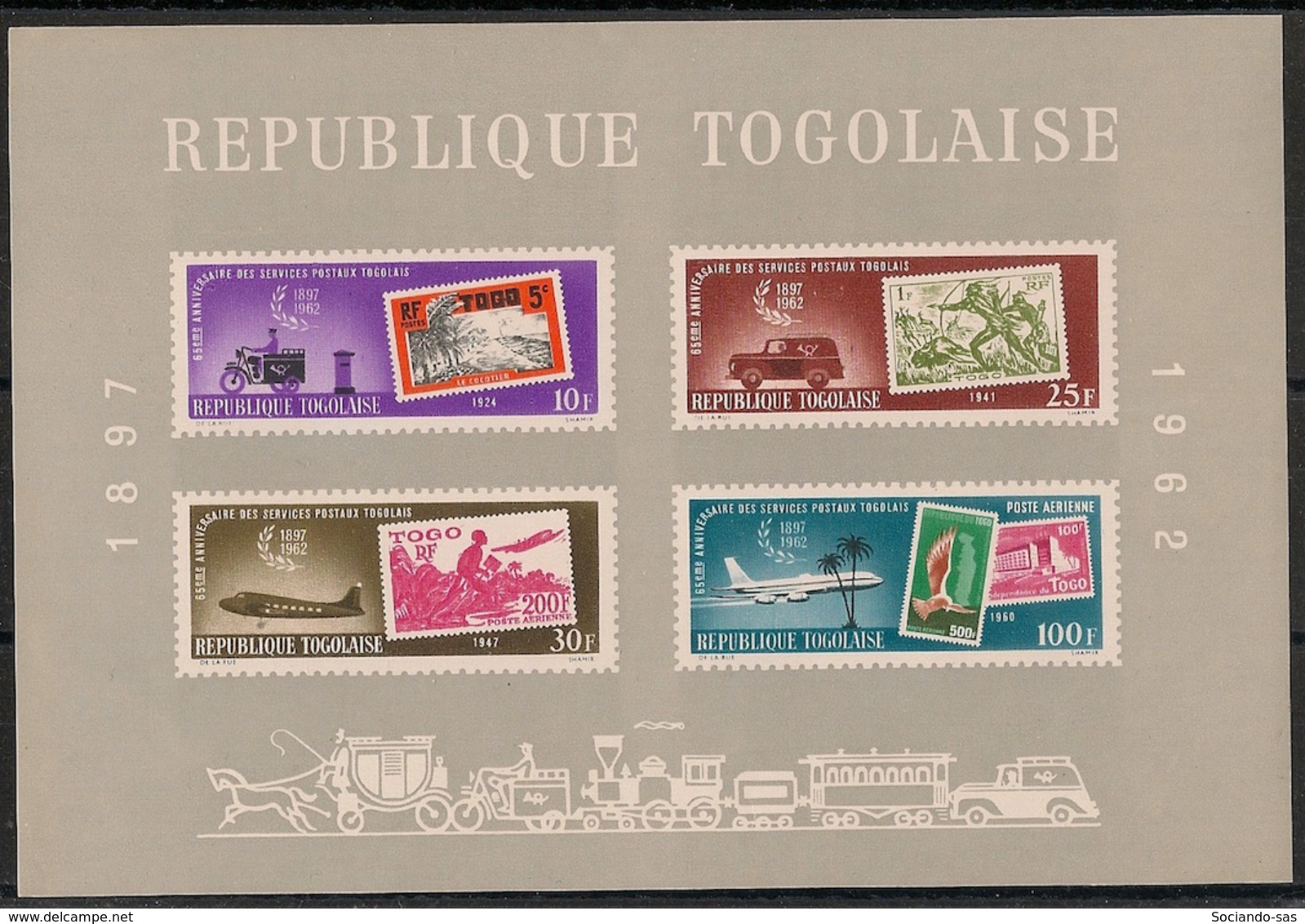 Togo - 1963 - Bloc Feuillet BF N°Yv. 9 - Services Postaux - Neuf Luxe ** / MNH / Postfrisch - Togo (1960-...)