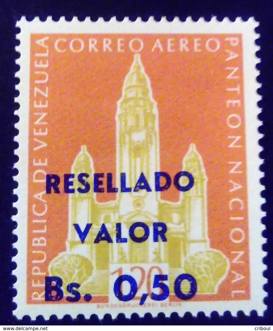 Venezuela 1965 Monument Surchargé Overprinted RESELLADO Yvert PA853 ** MNH - Madagaskar (1960-...)