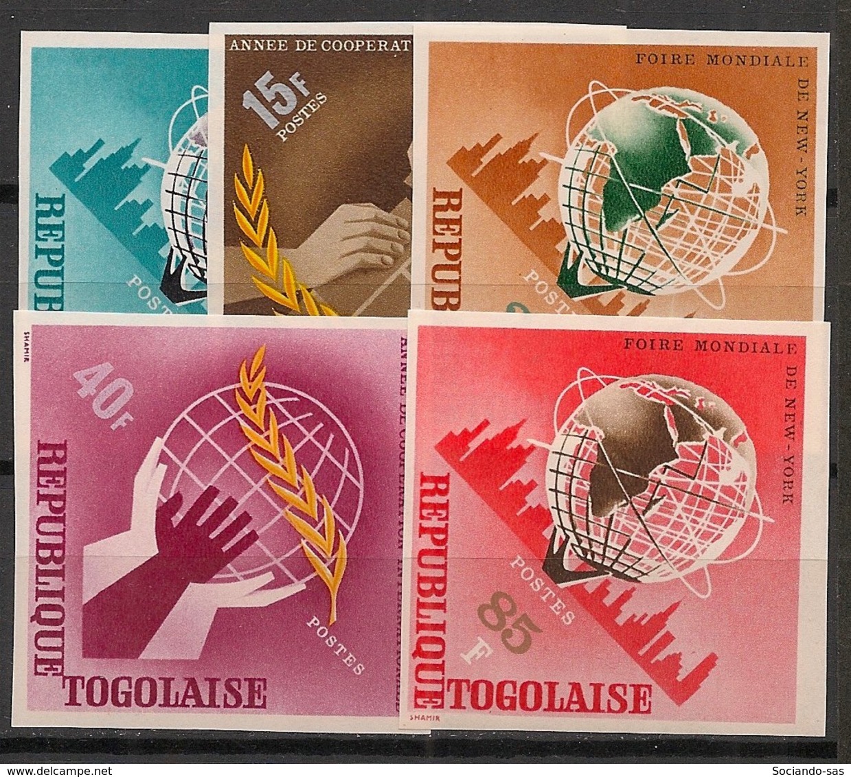 Togo - 1965 - N°Yv. 461 à 465 - Expo New York - Non Dentelé / Imperf. - Neuf Luxe ** / MNH / Postfrisch - Afrika