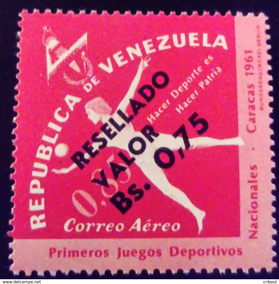 Venezuela 1965 Déportation Surchargé Overprinted RESELLADO Yvert PA857 ** MNH - Madagaskar (1960-...)