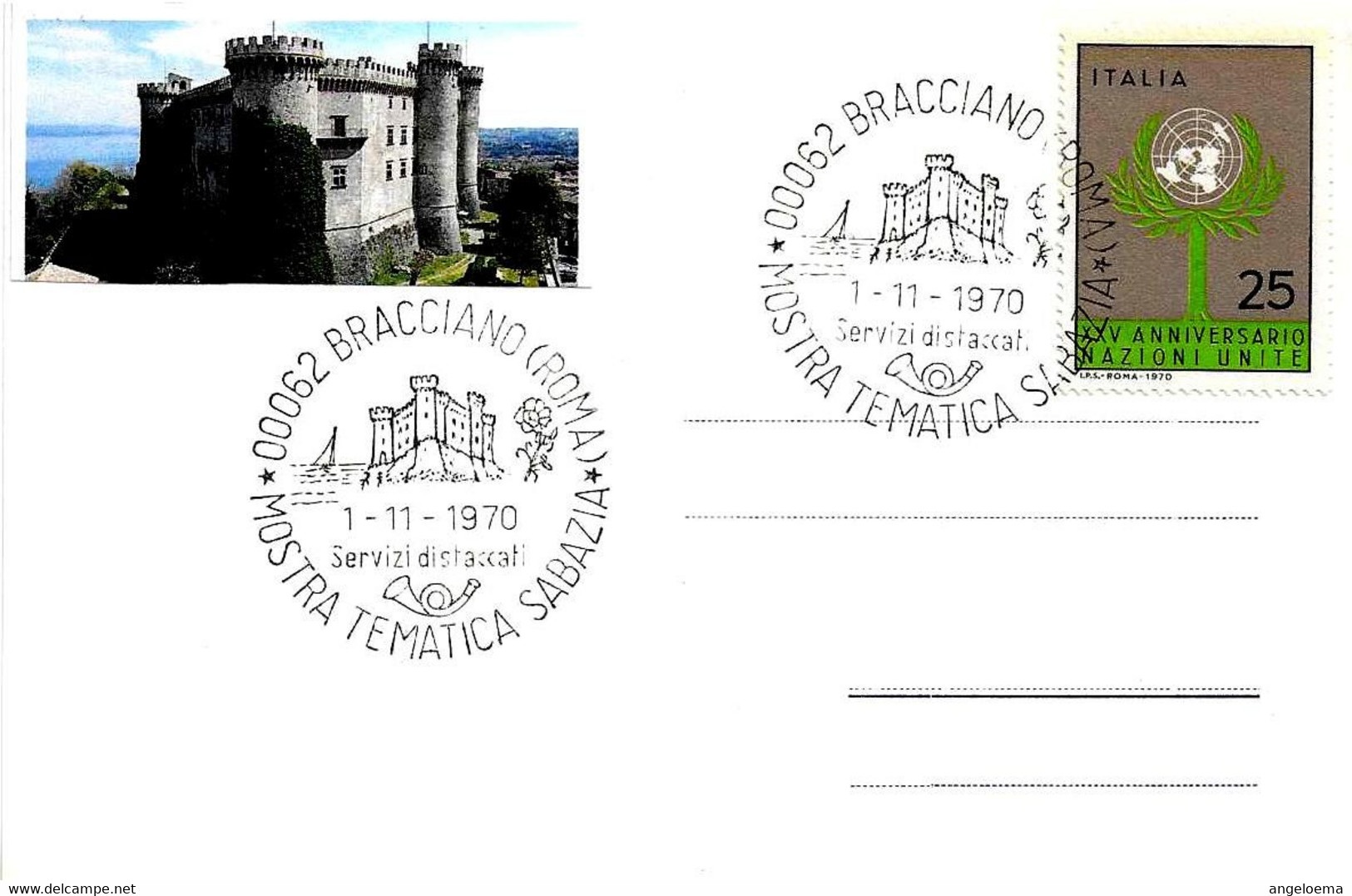 ITALIA - 1970 BRACCIANO (RM) Mostra Tematica Sabazia (castello Orsini-Odescalchi, Vela, Fiore) - 3622 - Non Classificati