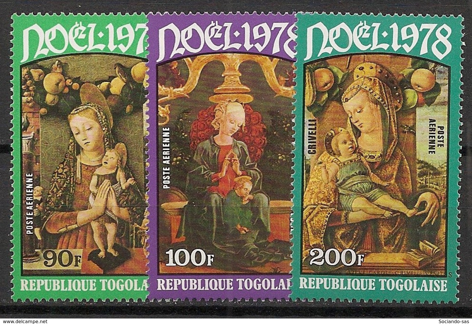 Togo - 1978 - Poste Aérienne PA N°Yv. 370 à 372 - Noel - Neuf Luxe ** / MNH / Postfrisch - Togo (1960-...)