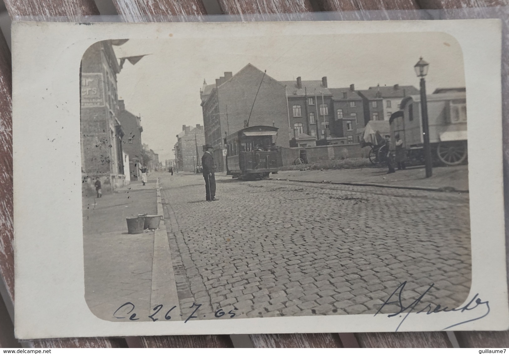 CPA - Charleroi - Tramway 201 - Tram - Rue Tumelaire - Charleroi