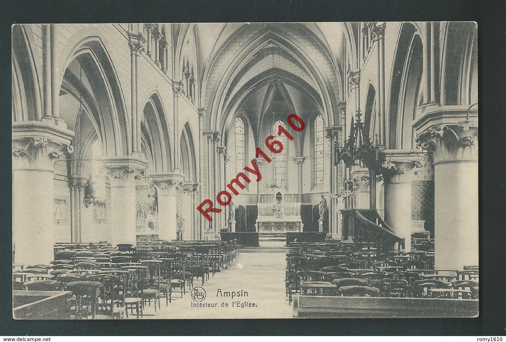 AMPSIN. Intérieur De L'Eglise.. 2 Scans - Amay