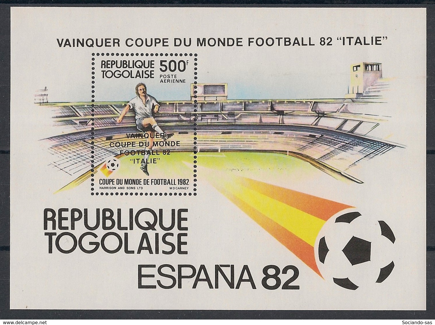 Togo - 1983 - Bloc Feuillet BF N°Yv. 173 - Football / WM Espana 82 - Neuf Luxe ** / MNH / Postfrisch - Togo (1960-...)