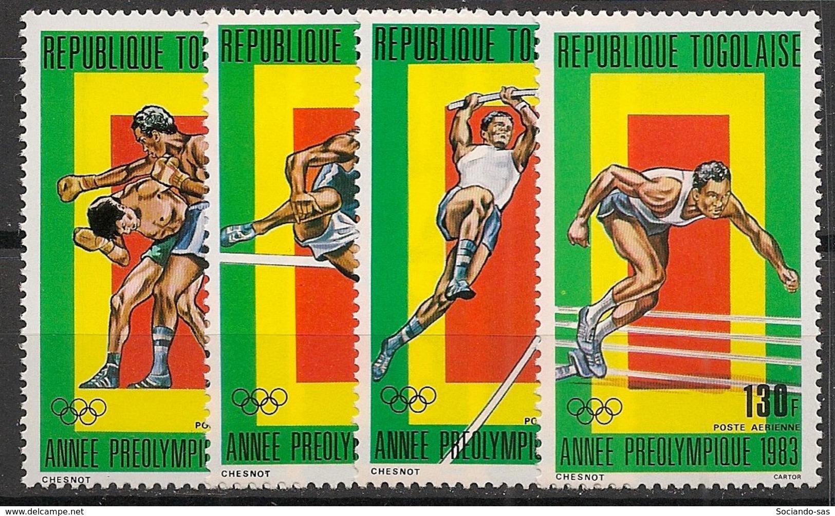 Togo - 1983 - Poste Aérienne PA N°Yv. 486 à 489 - Los Angeles 84 / Olympics - Neuf Luxe ** / MNH / Postfrisch - Sommer 1984: Los Angeles