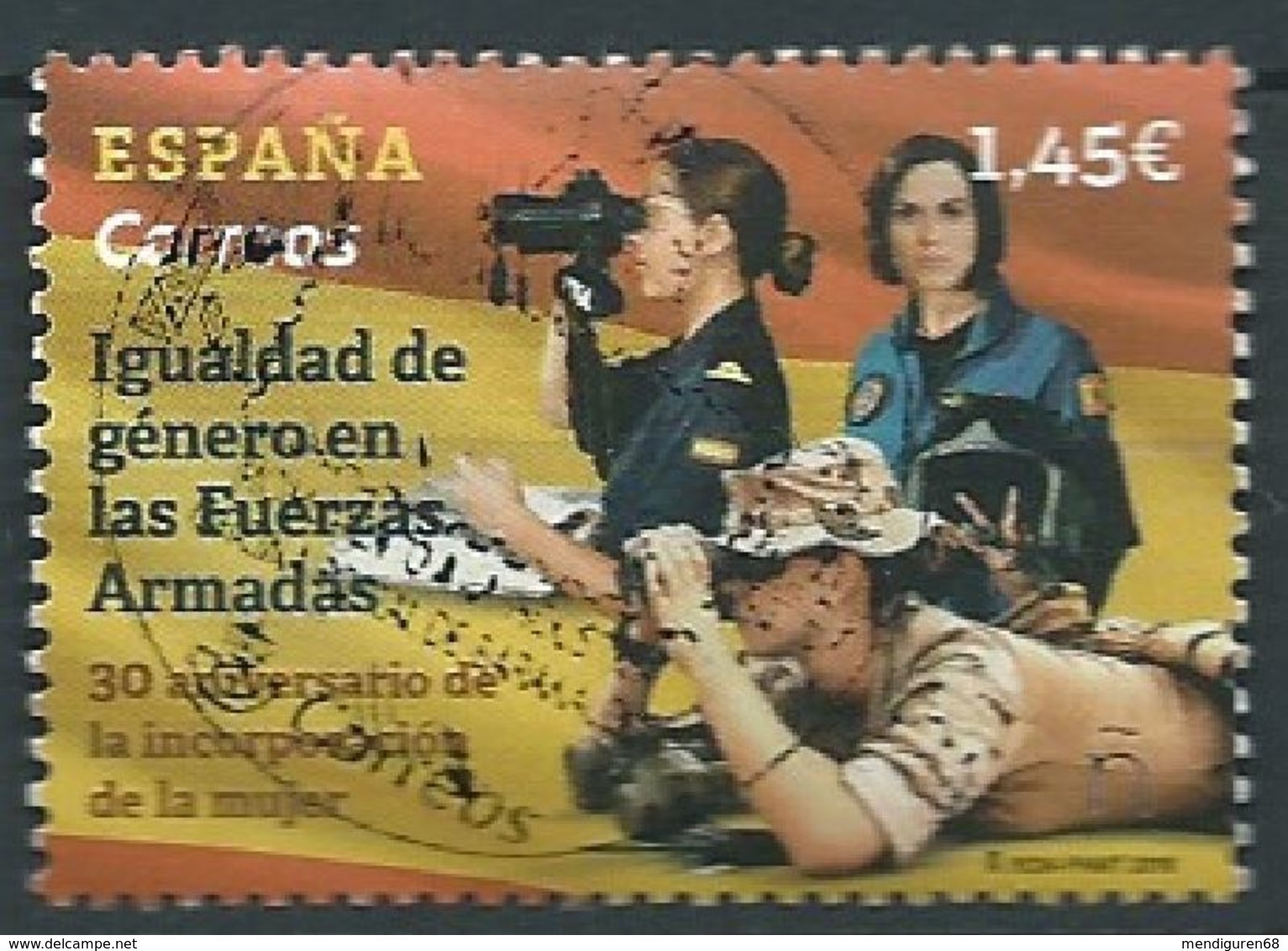 ESPAGNE SPANIEN SPAIN ESPAÑA 2018 EQUALITY OF PEOPLE IN THE ARMED FORCES IGUALDAD DE GÉNERO USED ED 5262 MI 5302 YT 5007 - Used Stamps