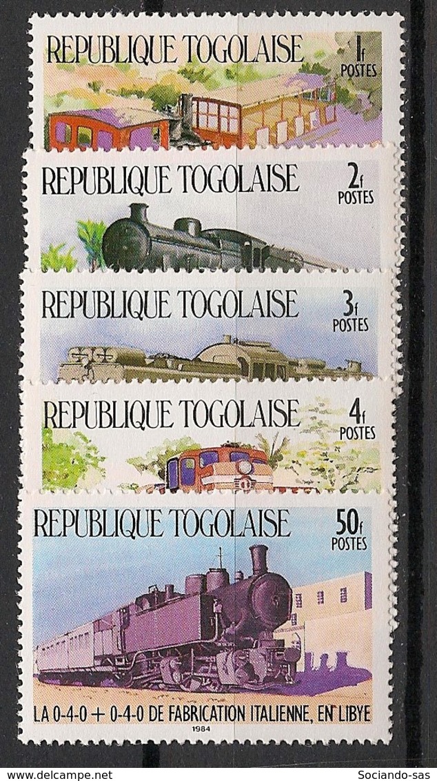 Togo - 1984 - N°Yv. 1158 à 1162 - Trains - Neuf Luxe ** / MNH / Postfrisch - Trains