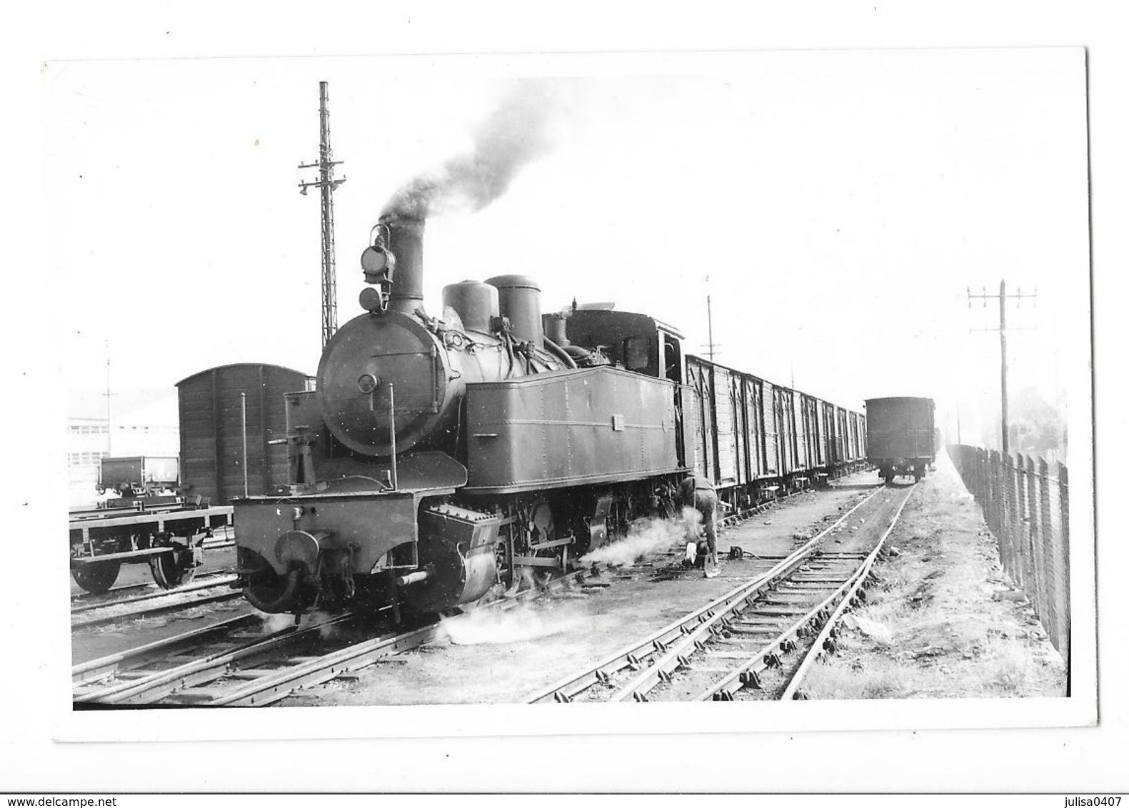 GUINGAMP (22)  Photographie Format Cpa Train Locomotive En Gare Beau Plan 1964 - Guingamp