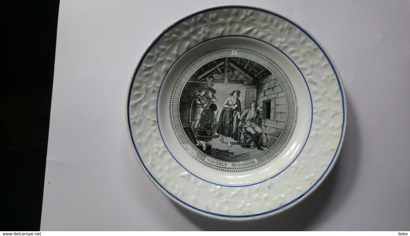 Assiette Parlante Waverly Prisonnier Histoire Porcelaine De Choisy - Choisy Le Roi (FRA)