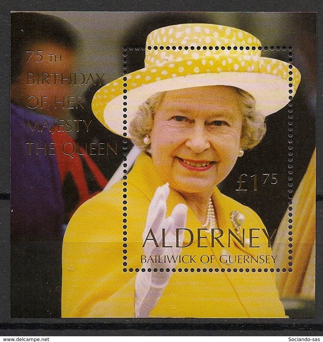Alderney - 2001 - N°Yv. Bloc 9 - Queen Elisabeth  - Neuf Luxe ** / MNH / Postfrisch - Alderney