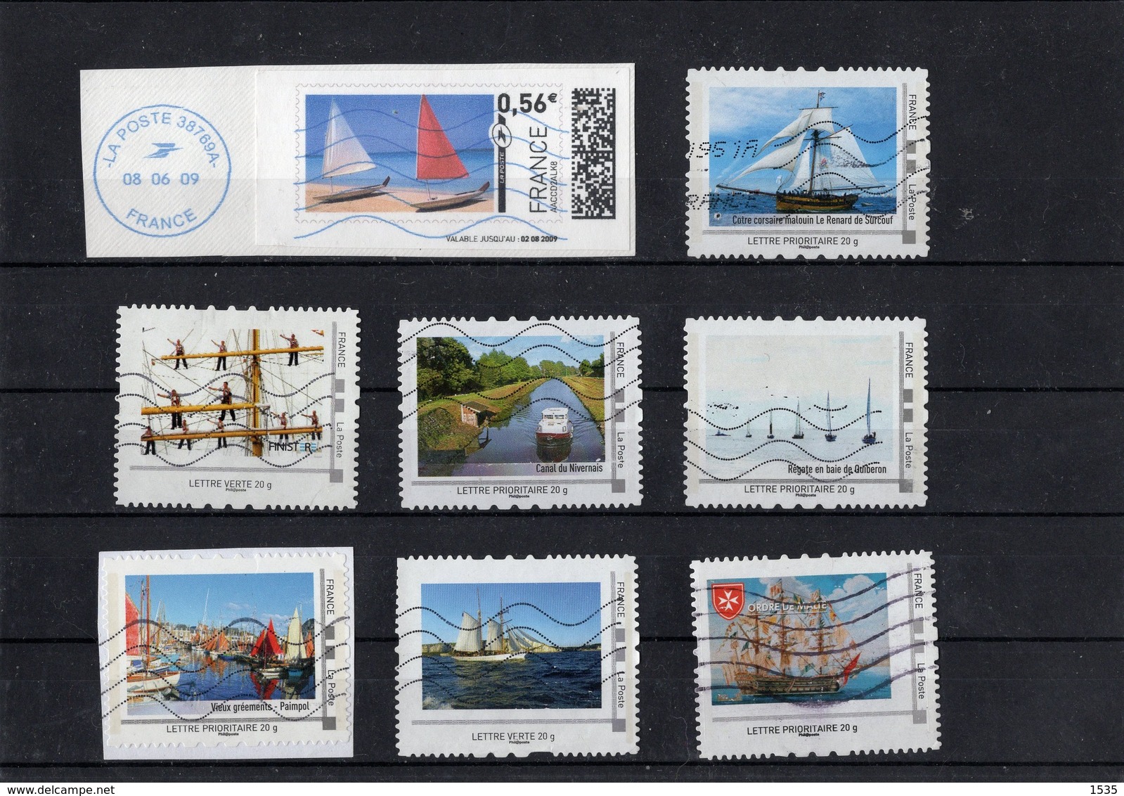 Lot De 8 Timbres -mon Timbramoi _ Collector_ Oblitérés; Thème:  Les Bateaux - Collectors