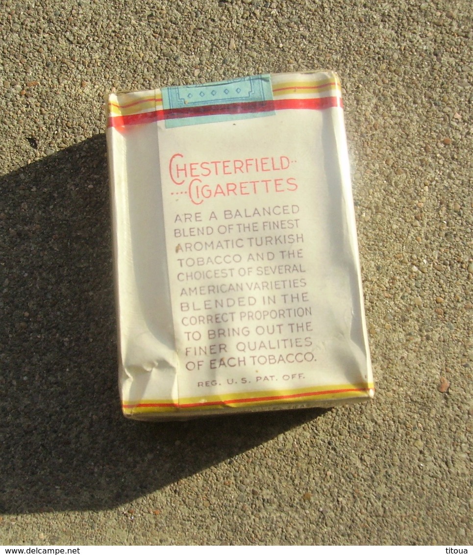 PAQUET CIGARETTES CHESTERFIELD A IDENTIFIER - 1939-45