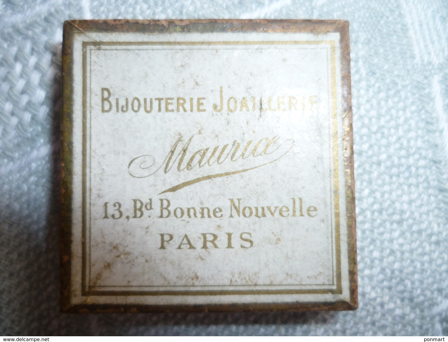 Boite Publicité Carré  "bijouterie Joaillerie Maurice  Paris - Cajas