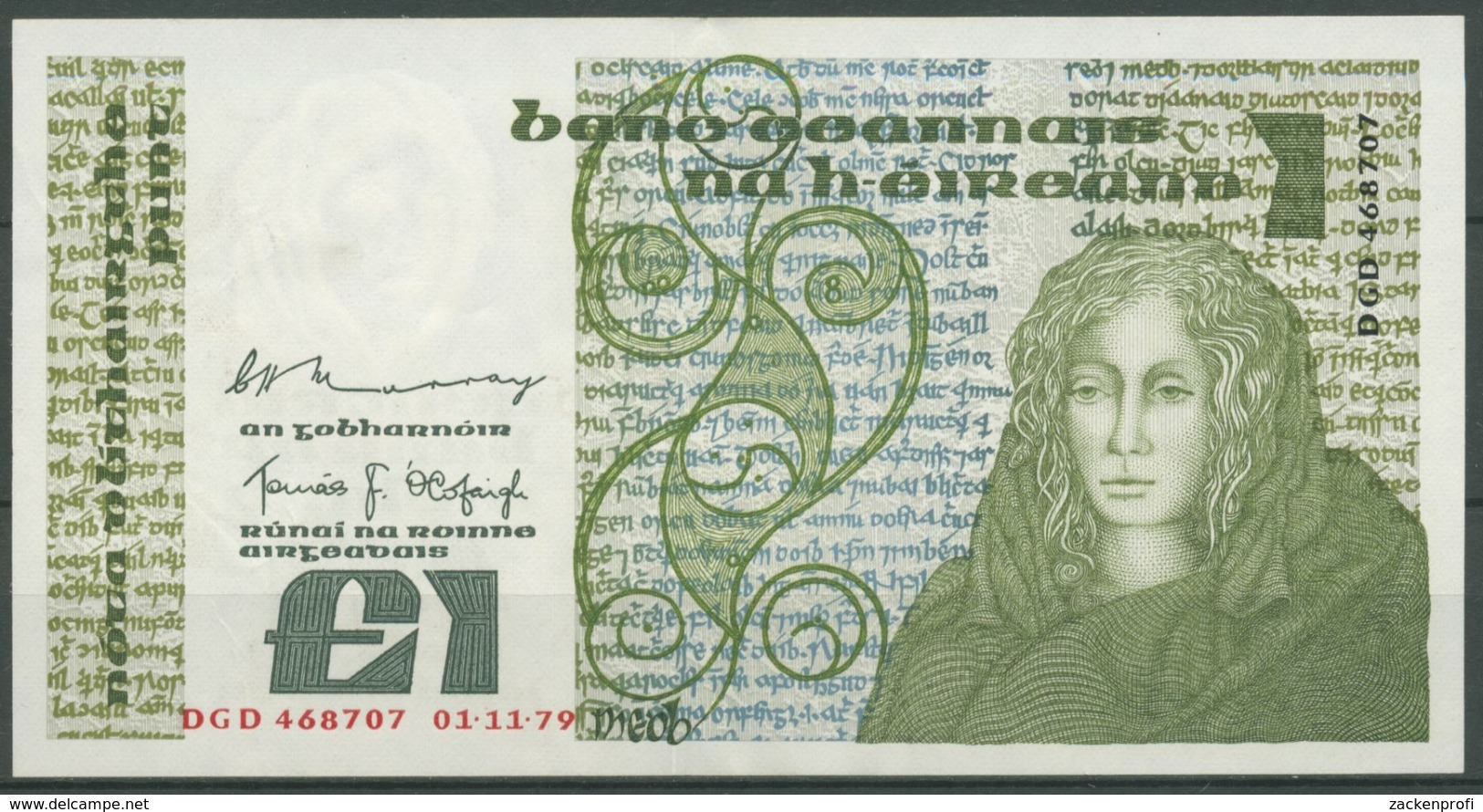 Irland 1 Pound 01.11.1979, Queen Medb, KM 70 B, Gebraucht (K65) - Irland