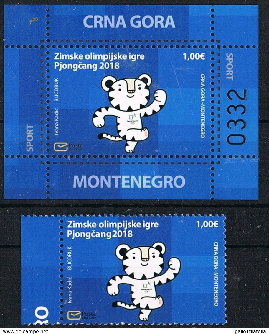 2018 - MONTENEGRO - GIOCHI OLIMPICI INVERNALI / WINTER OLYMPIC GAMES. MNH. - Winter 2018: Pyeongchang