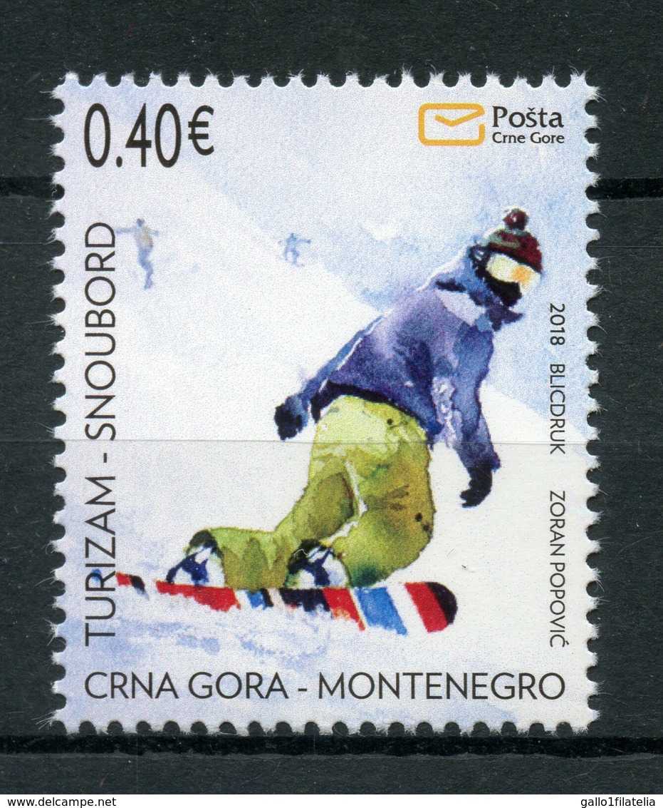 2018 - MONTENEGRO - TURISMO / TOURISM - SNOWBOARD. MNH. - Montenegro