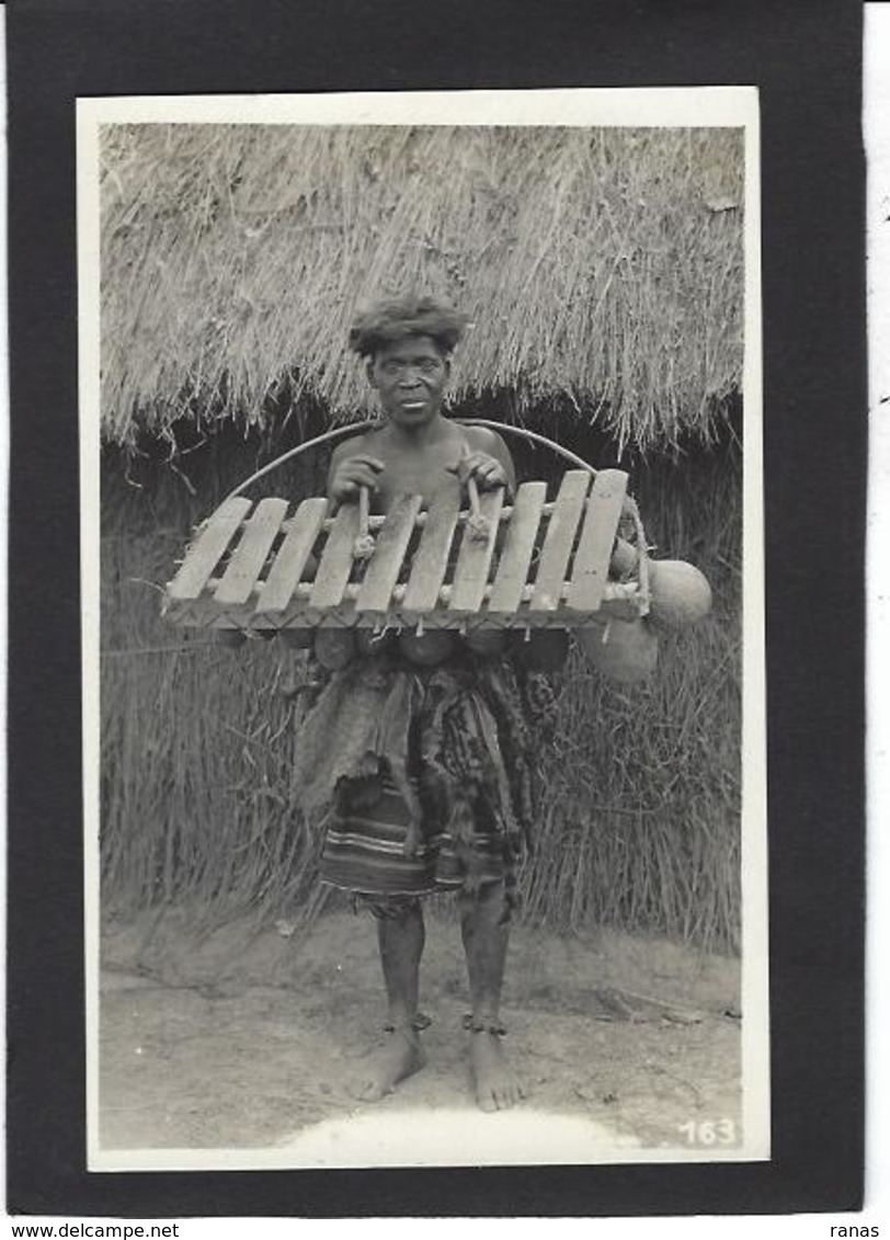 CPA Congo Belge Carte Photo RPPC Non Circulé Types Ethnic Photographe Gabriel L. Musique - Andere & Zonder Classificatie