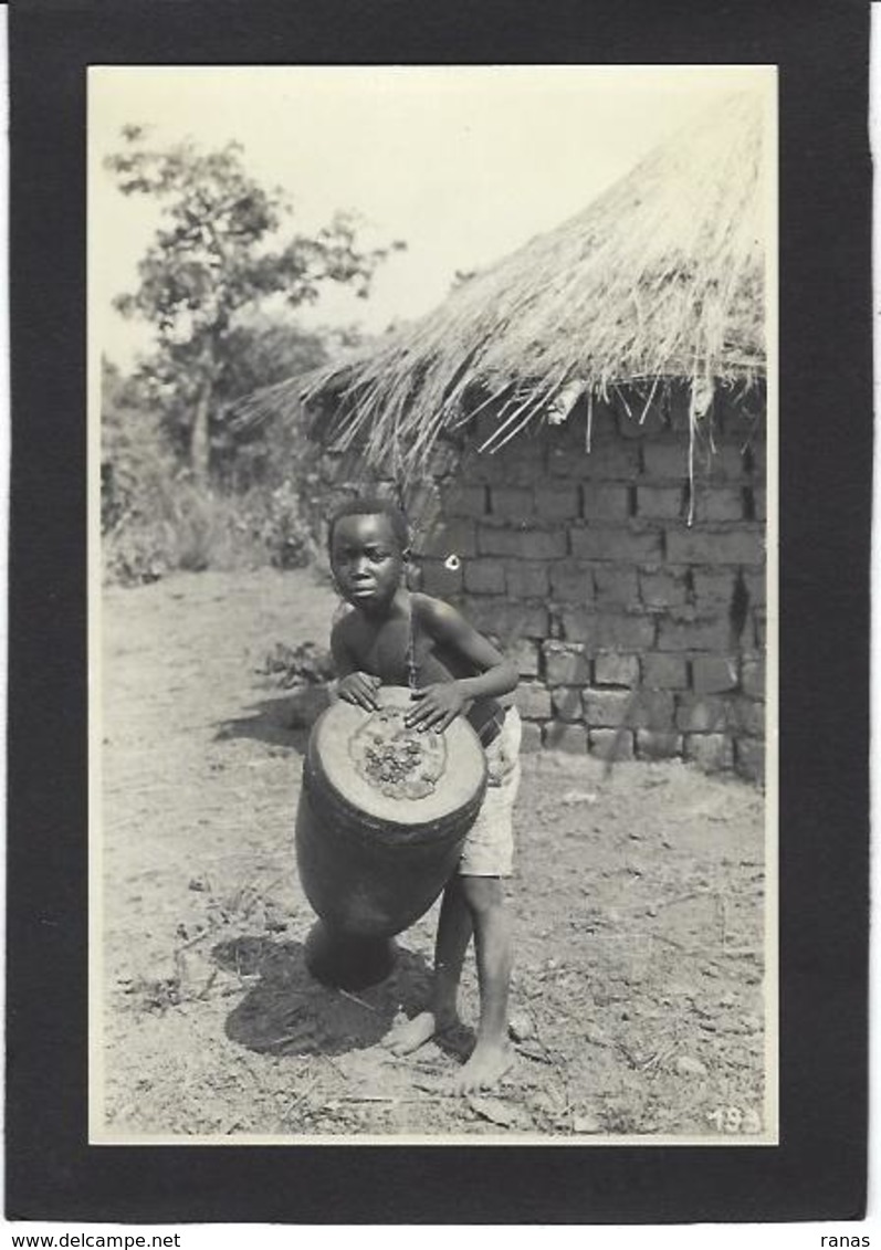 CPA Congo Belge Carte Photo RPPC Non Circulé Types Ethnic Photographe Gabriel L. Musique - Autres & Non Classés