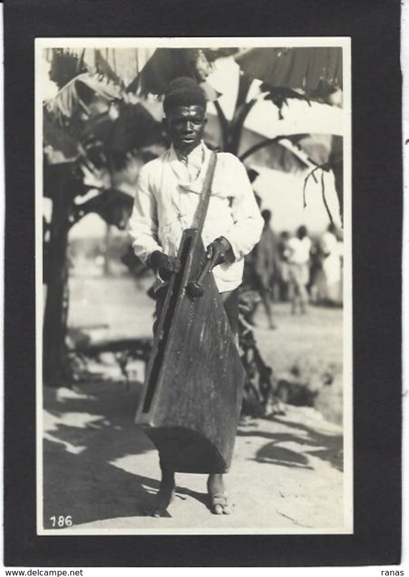 CPA Congo Belge Carte Photo RPPC Non Circulé Types Ethnic Photographe Gabriel L. Musique - Andere & Zonder Classificatie