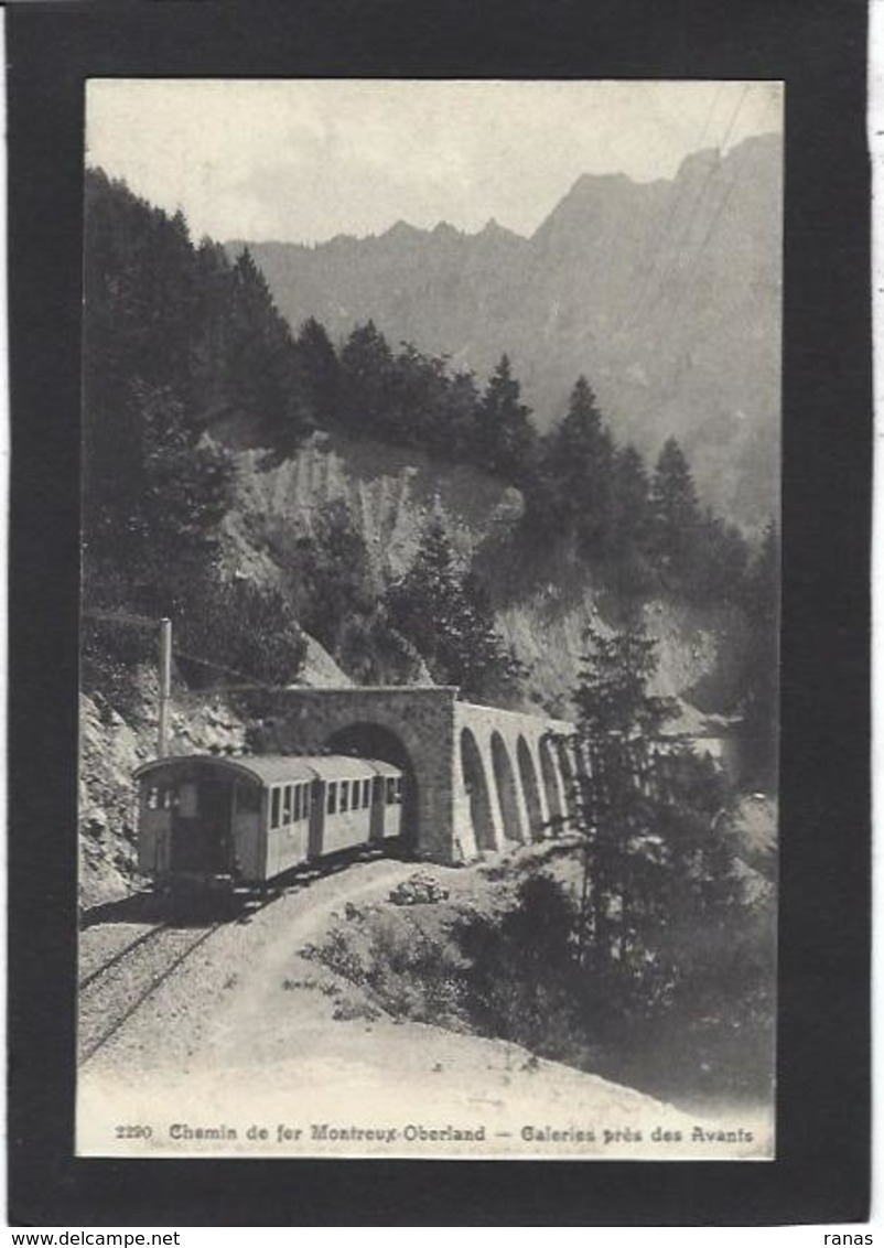 CPA Suisse Helvétia Schweiz Svizzera Non Circulé Gare Station Chemin De Fer Train Montreux - Mon