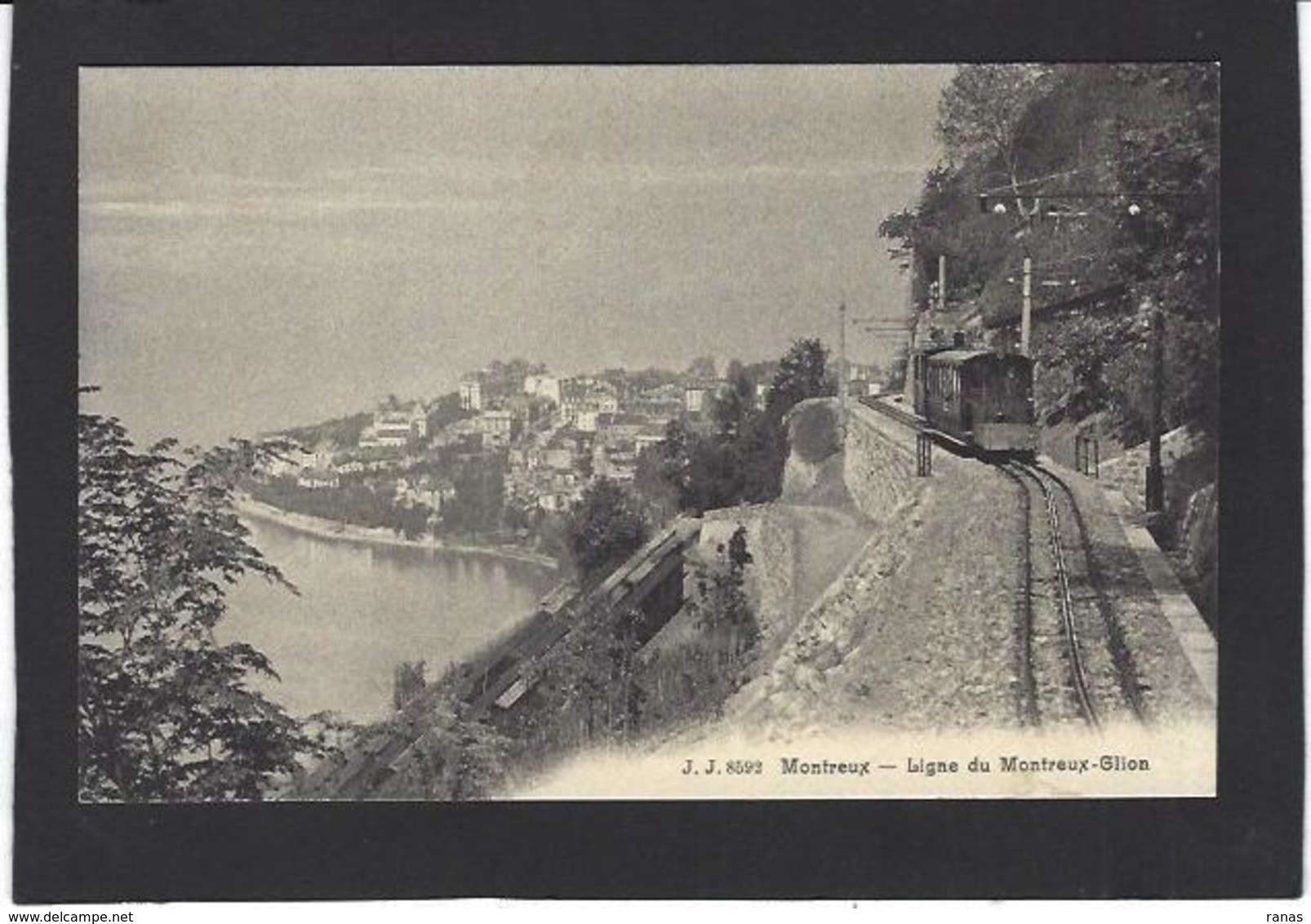 CPA Suisse Helvétia Schweiz Svizzera Non Circulé Gare Station Chemin De Fer Train Montreux - Mon