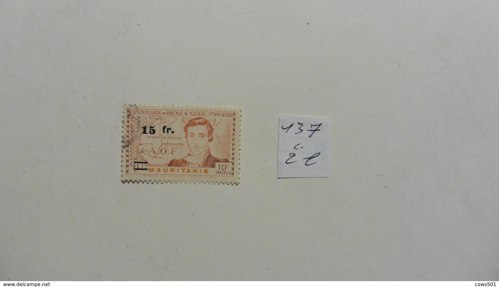 France (ex-colonies & Protectorats) > Mauritanie :timbre N° 137 Oblitéré - Oblitérés