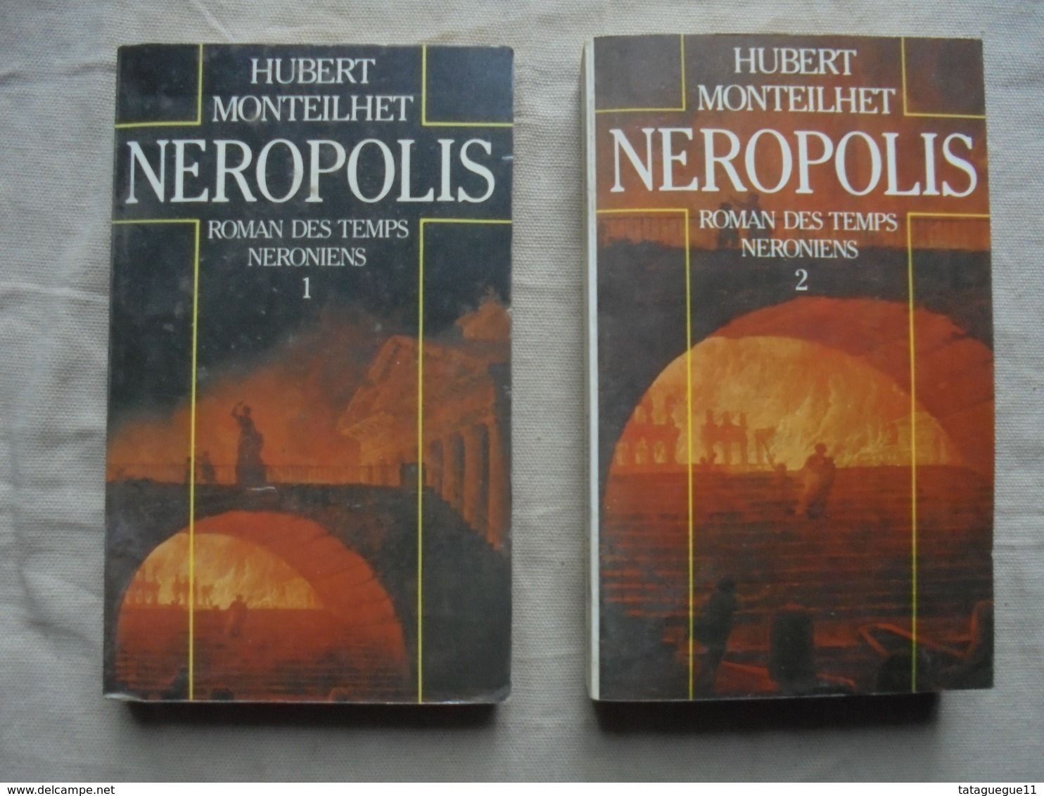 Vintage - 2 Livres Néropolis 1 & 2 Par Hubert Monteilhet 1986 - Storici