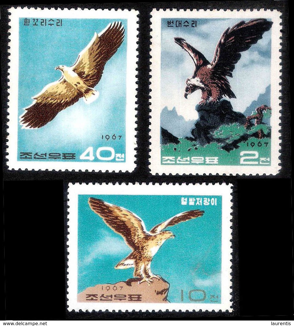 2862  Eagles - Aigles - North Korea Yv 794-96 - No Gum -  3,85 (20) - Aigles & Rapaces Diurnes