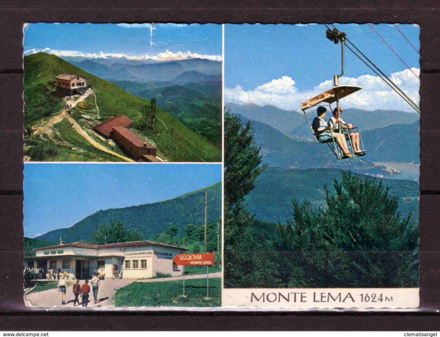 343f * MONTE LEMA * MIGLIEGLIA * STAZIONE SEGGIOVIA * IN 3 ANSICHTEN * LEICHTER EINRISS ** !! - Miglieglia