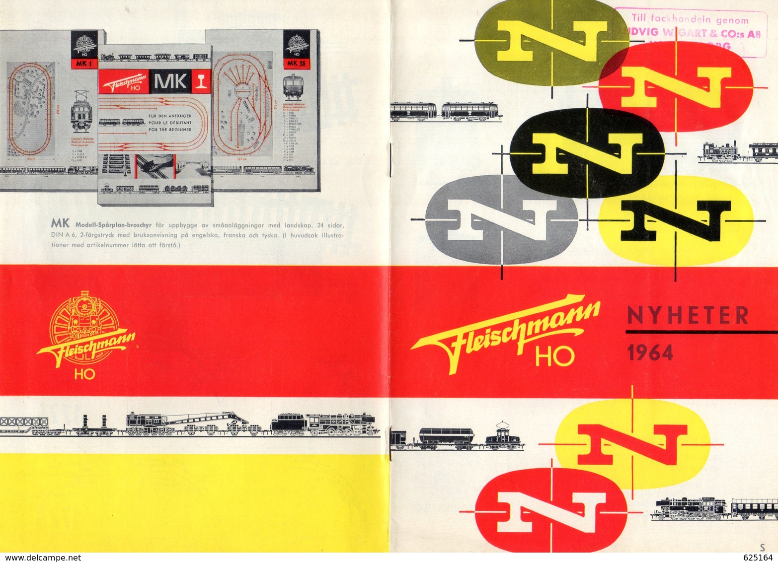 Catalogue FLEISCHMANN 1964 Nyheter Skala HO Brochure Schwedische Ausgabe - En Suédois - Non Classés