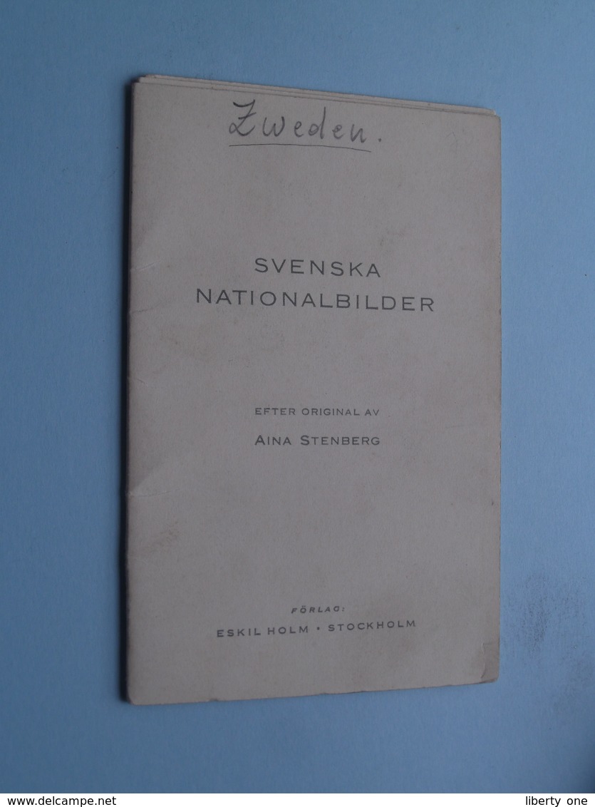 SVENSKA NATIONALBILDER Aina Stenberg ( Form. 9 X 14 Cm. > Map ESKIL HOLM ) Anno 19?? ( See Photo ) 5 Cards ! - Suède