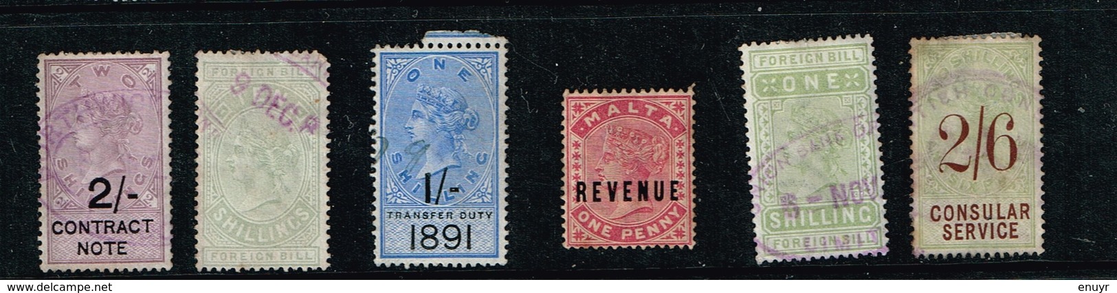 Lot Grande-Bretagne Timbres Fiscaux à Identifier - Collections (without Album)